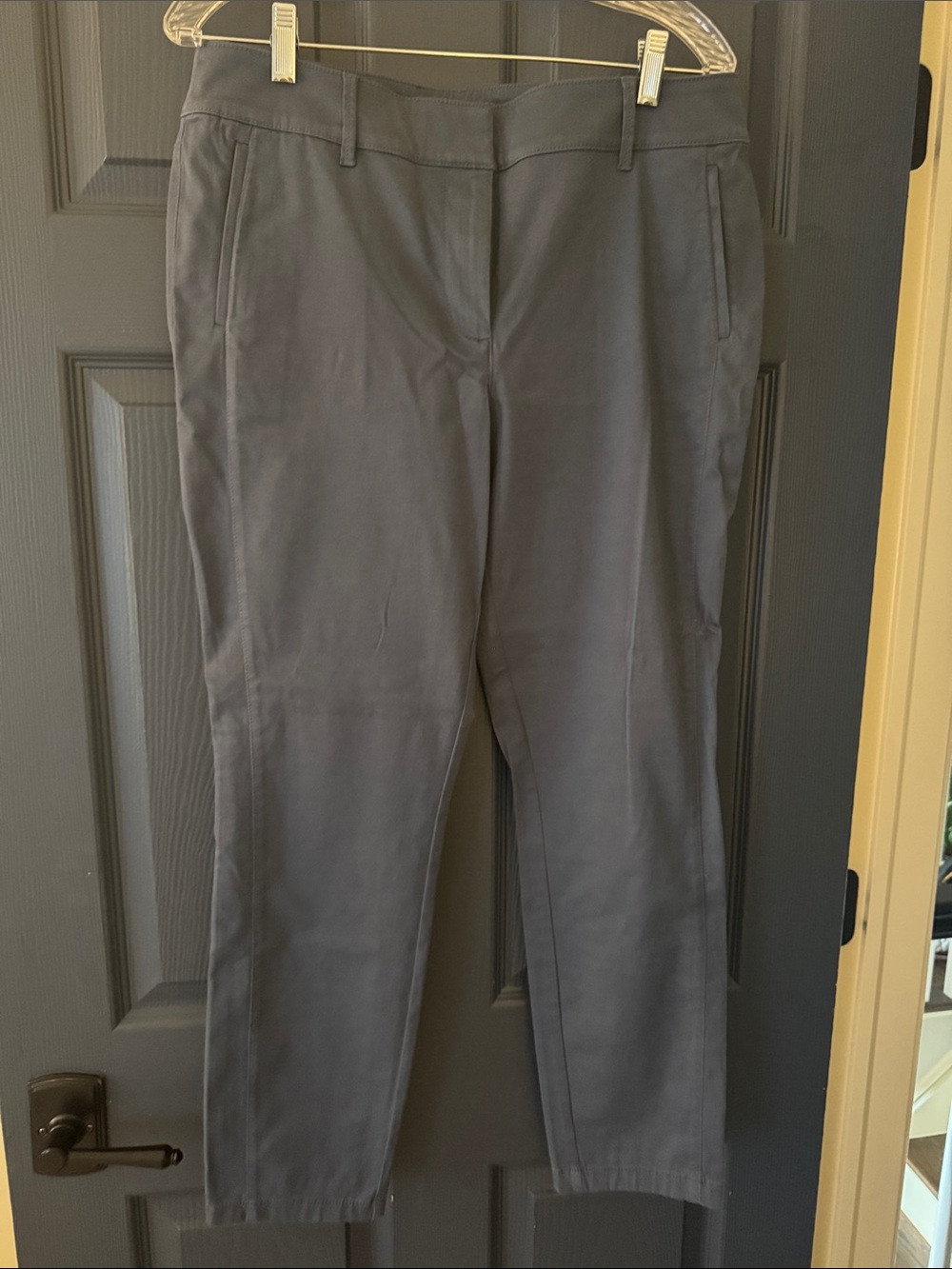 LOFT Dark Gray Slim Chino Pants
